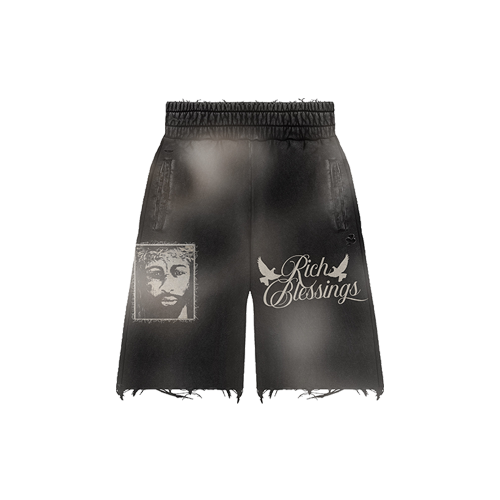 RICH BLESSINGS SHORTS BLACK
